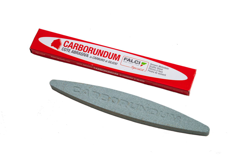 Piedra carborundum para afilar guadaña y cuchillos
