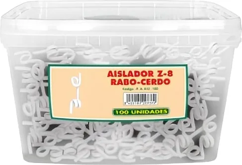 Aislador Z-8 Rabo-cerdo-varilla. Bolsa 50 unidades — foto principal