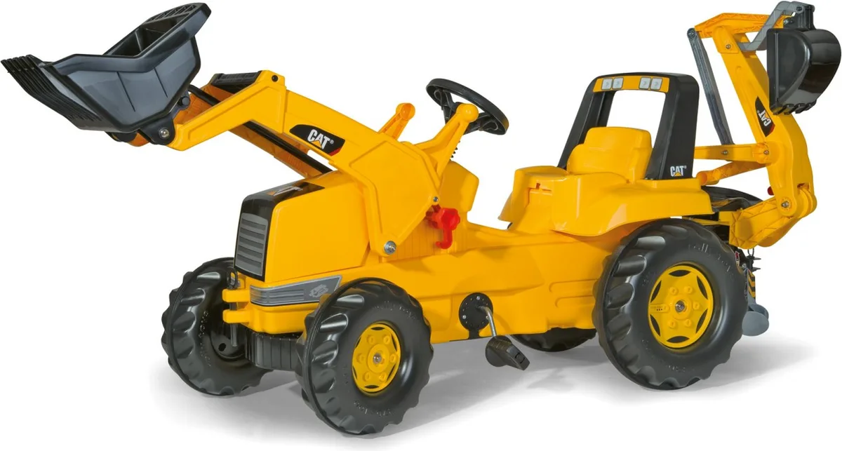 Tractor Cat con Bulldozer y Excavadora Rolly Toys Juguete — foto principal