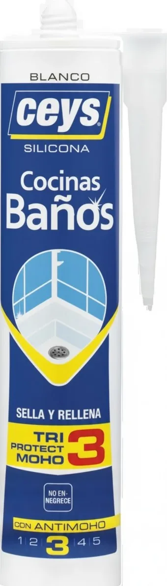 Ceys Triprotect Cocina y Baño Blanco Cartucho 280 gr — foto principal