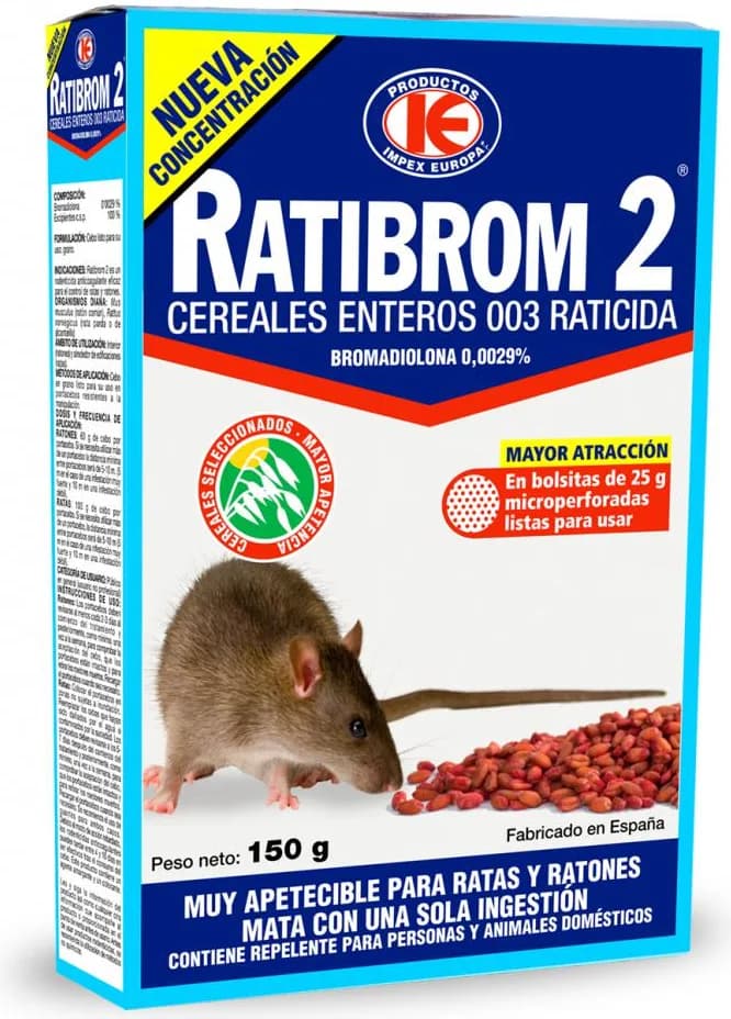 Raticida Ratibrom 2 Grano Cereales 150 gr — foto principal