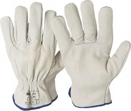 Guante Piel Flor Vacuno Blanco T8 — foto principal