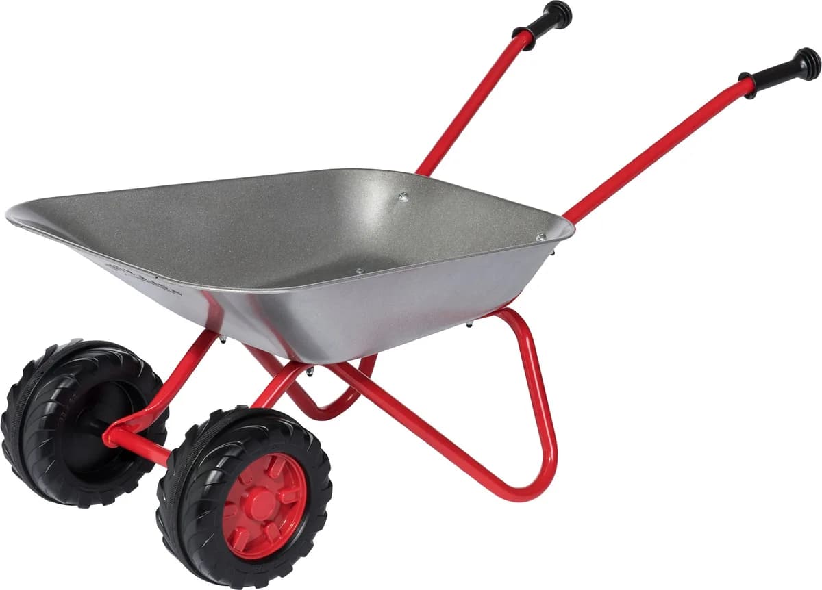 Carretilla Metalica Gris y Roja Dos Ruedas Juguete Rolly Toys — foto principal