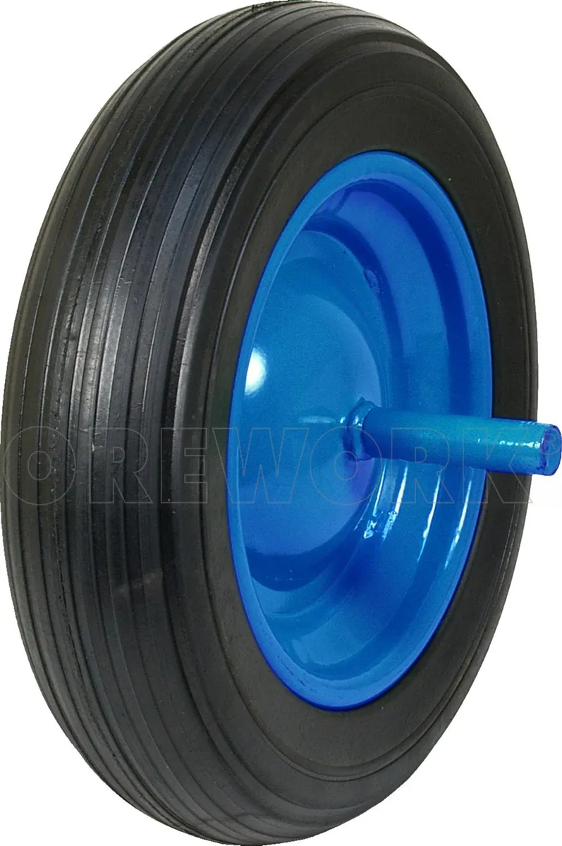 Rueda Carretilla Obra Impinchable Metal Azul — foto principal