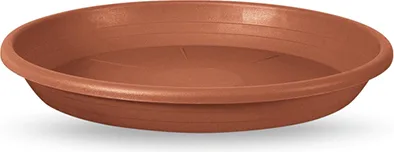 Plato Cilindro Plastico Marron 25cm — foto principal