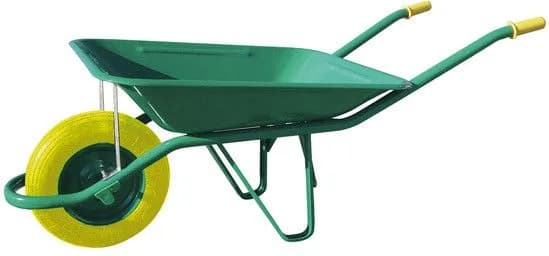 Carretillo Verde con Rueda Maciza 60 Litros — foto principal