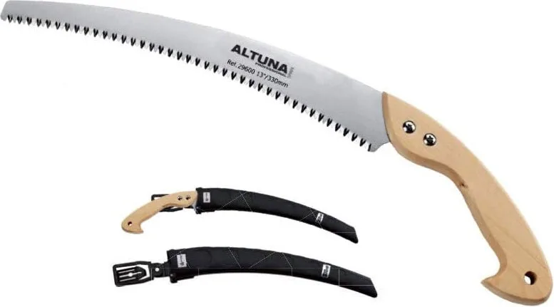Serrucho Curvo Altuna Mango de Madera 330mm con Funda — foto principal