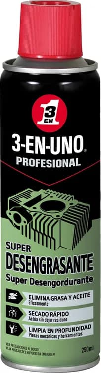 3 en Uno Profesional Super Desengrasante en Spray, Incoloro 250 ml — foto principal