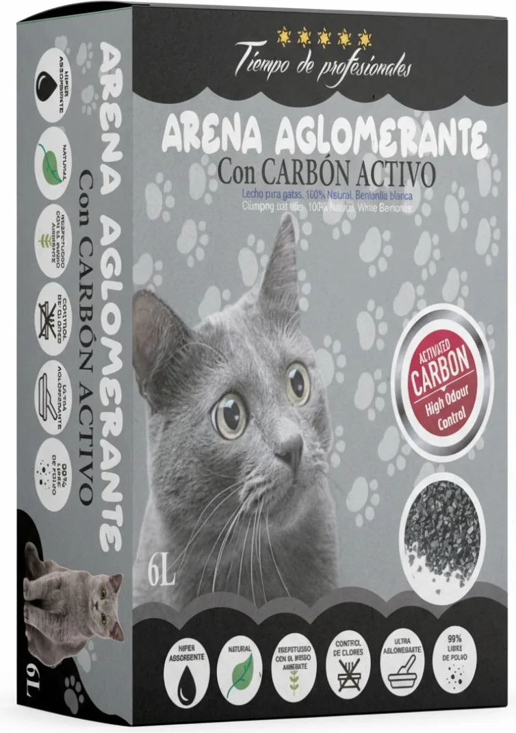 Arena Aglomerante para Gatos con Carbon Activo Del+ 6l — foto principal