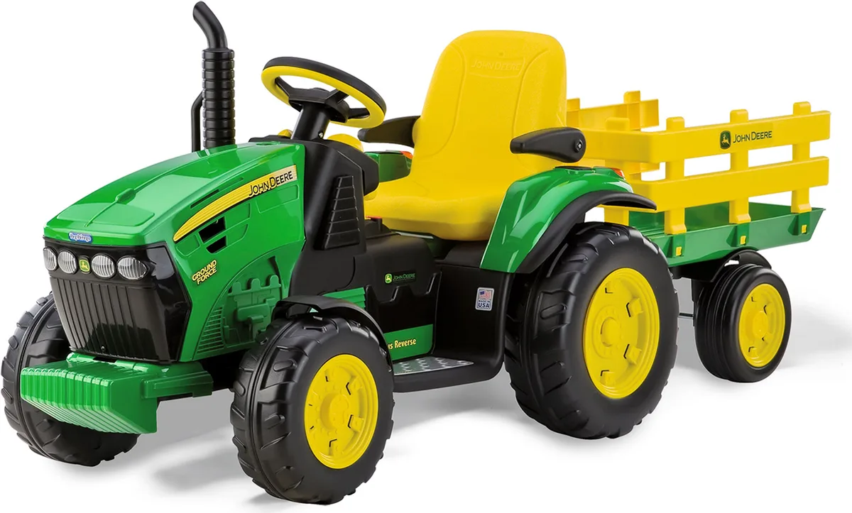 Tractor Electrico John Deere Ground Force con Remolque 12v — foto principal