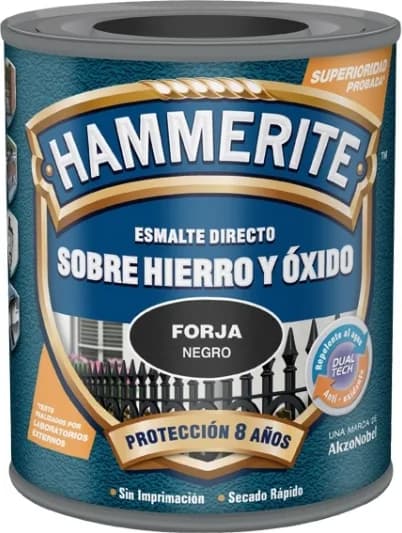 Esmalte Metalico Directo Hammerite Forja Negro 750ml — foto principal