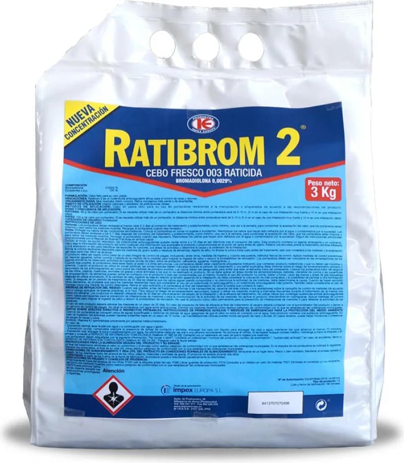 Raticida Ratibrom 2 Cebo Fresco Bolsa 3 kg — foto principal
