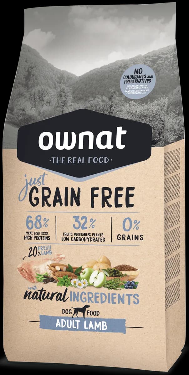 Pienso Perros Ownat Just Grain Free Adult Cordero 3 kg — foto principal