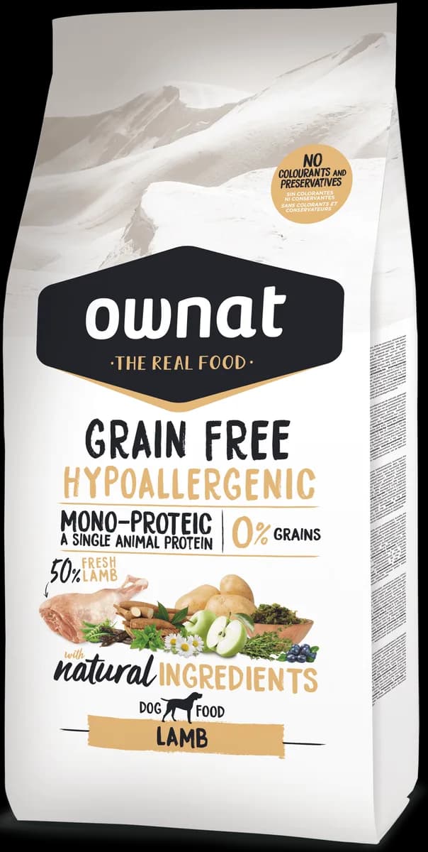 Pienso Perros Ownat Grain Free Hypoallergenic Cordero 3 kg — foto principal