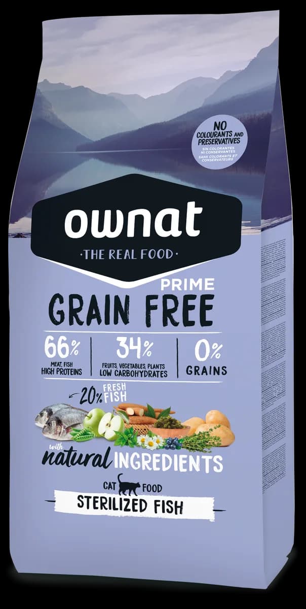 Pienso Gatos Ownat Prime Grain Free Sterilized Pescado 3 kg — foto principal