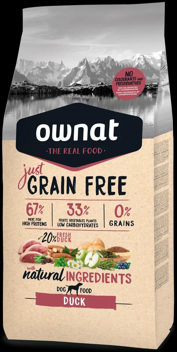 Pienso Perros Ownat Just Grain Free Adult Pato 14 kg — foto principal