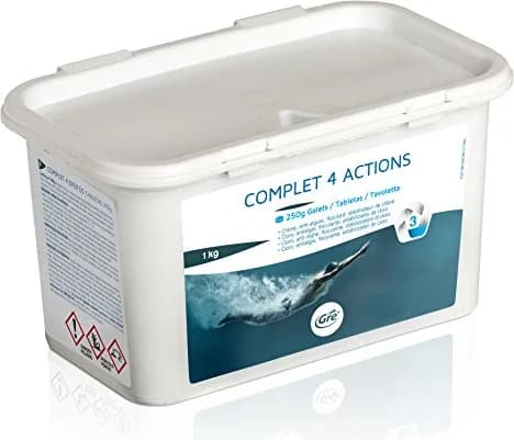Gre Cloro Piscina 4 Acciones 1kg Tabletas — foto principal