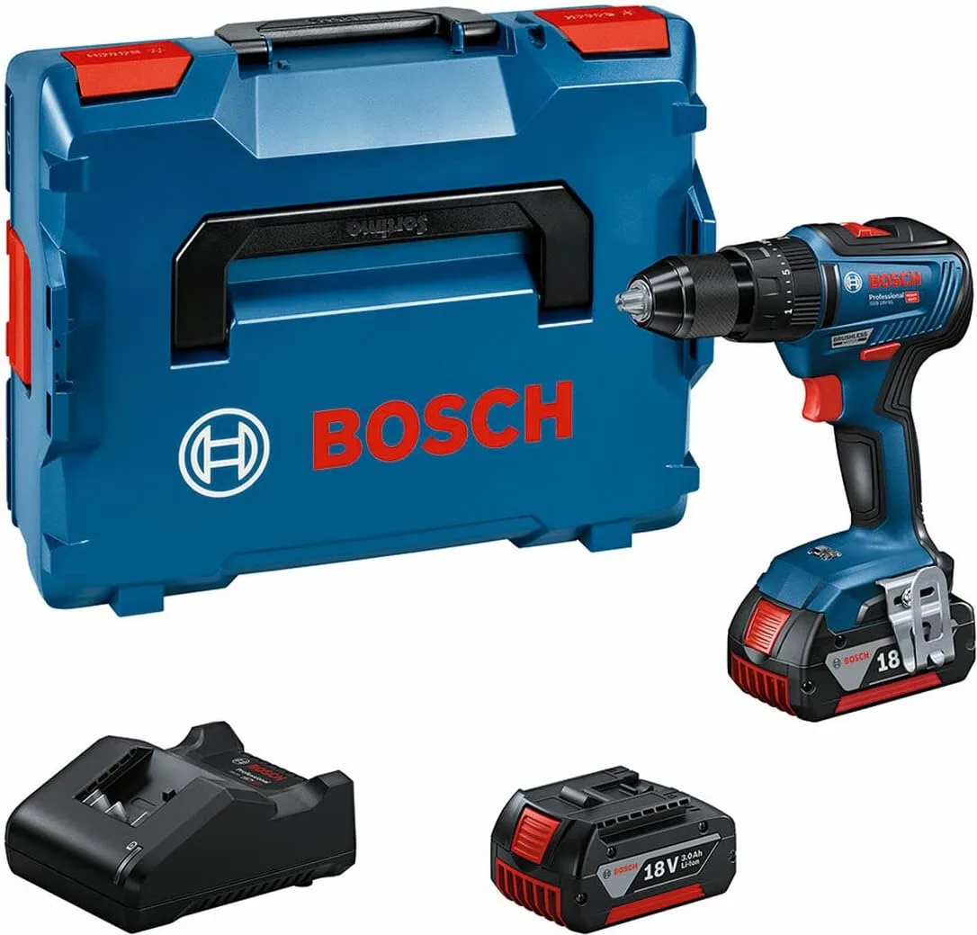 Taladro Percusion Bosch Gsb 18v-55 + 2x3,0ah + Gal18v-20+l- Bo — foto principal