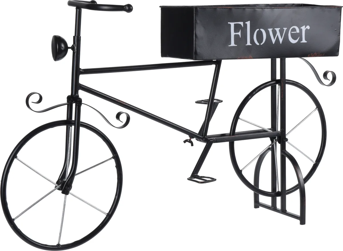 Macetero metálico bicicleta vintage Koopman negro 45 x 39 x 19,7 cm — foto principal