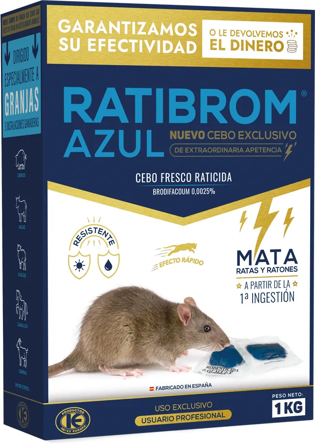 Raticida Ratibrom Azul Superapetente 1 kg — foto principal