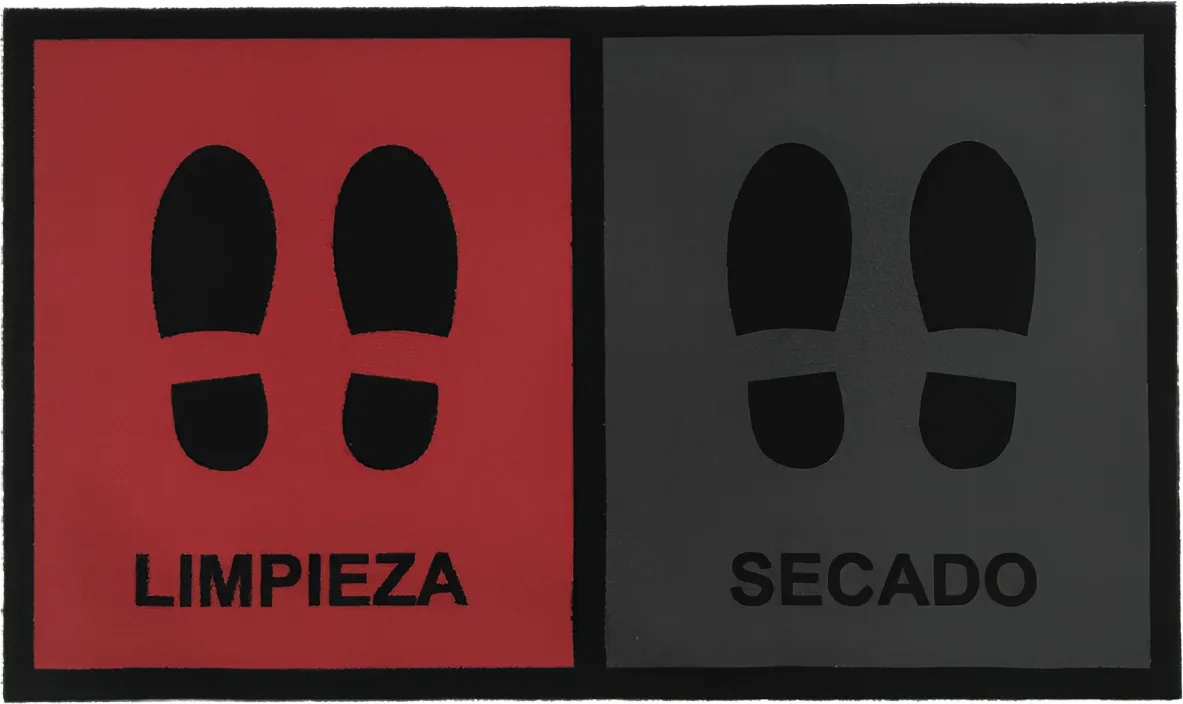 Felpudo Desinfeccion Limpia-seca Rojo/gris 45x75cm — foto principal
