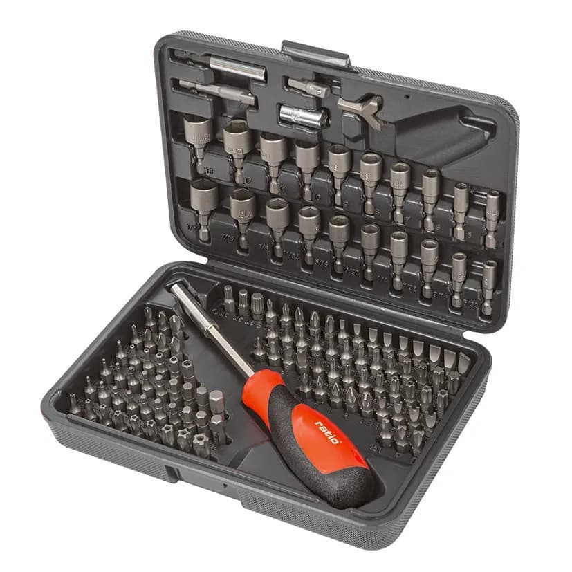 Destornillador con Juego Puntas Seguridad 122 Piezas Ratio — foto principal