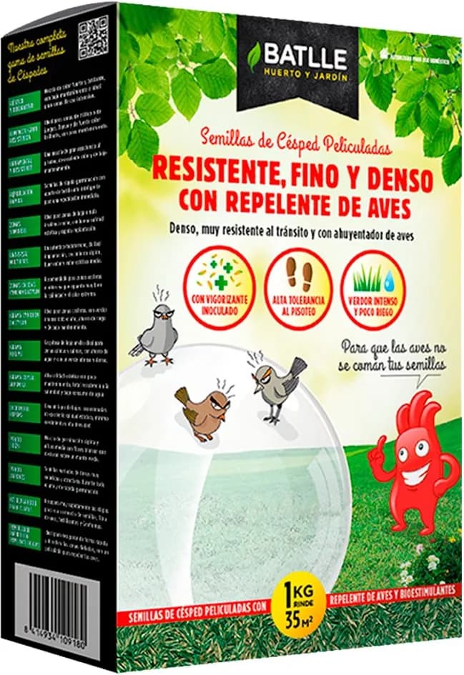 Semilla Cesped Resistente Fino y Denso con Repelente de Aves 1 kg — foto principal