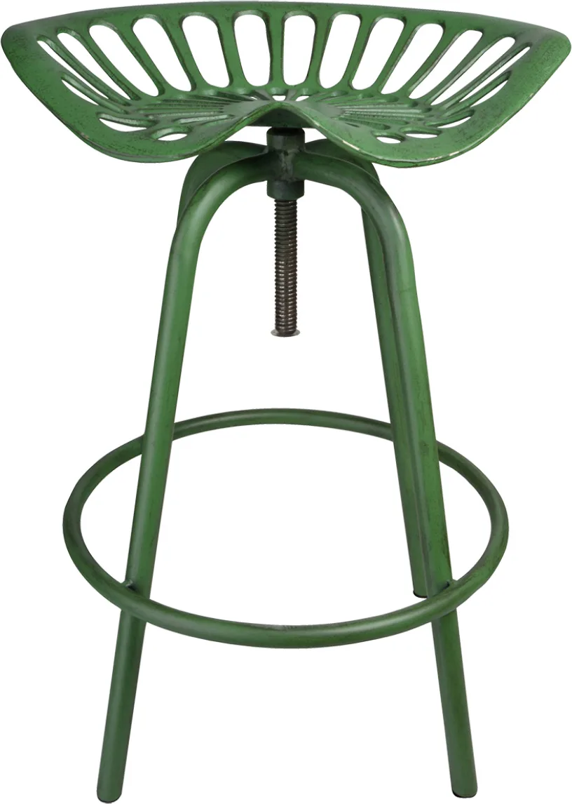 Taburete Diseño Tractor Verde Acero — foto principal