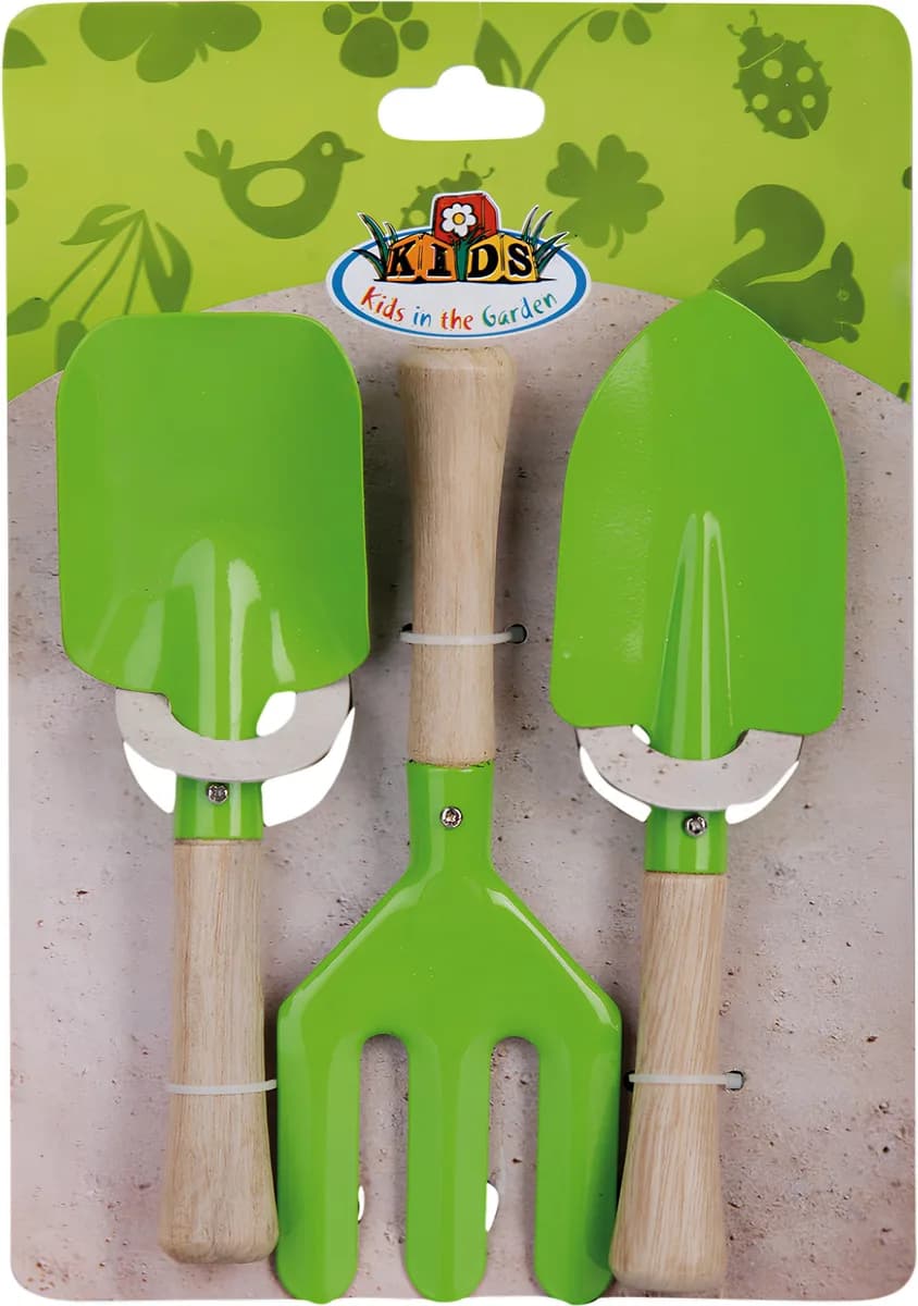 Juego de Herramientas de Jardin Juguete Set 3 Verde — foto principal