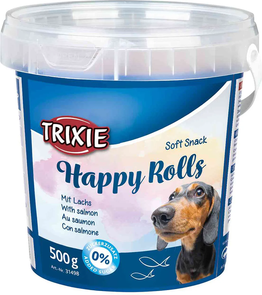 Bote Soft Snack Happy Rolls, 500 g, Salmón — foto principal