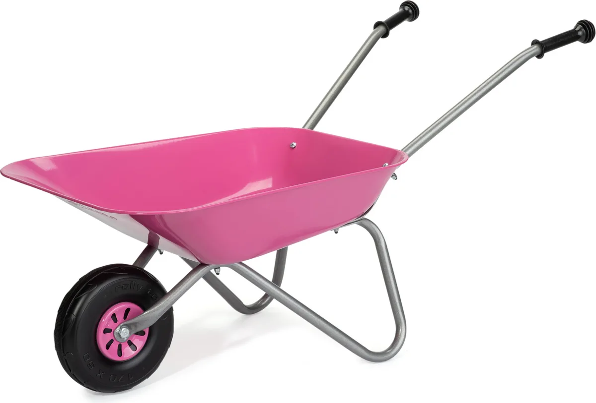 Carretilla Metalica de Jardin Juguete Rosa — foto principal