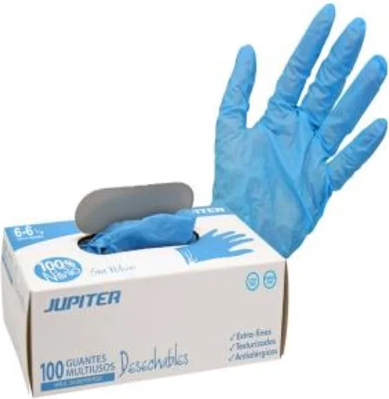 Guantes Jupiter Nitrilo Azul T6 100 Uds — foto principal