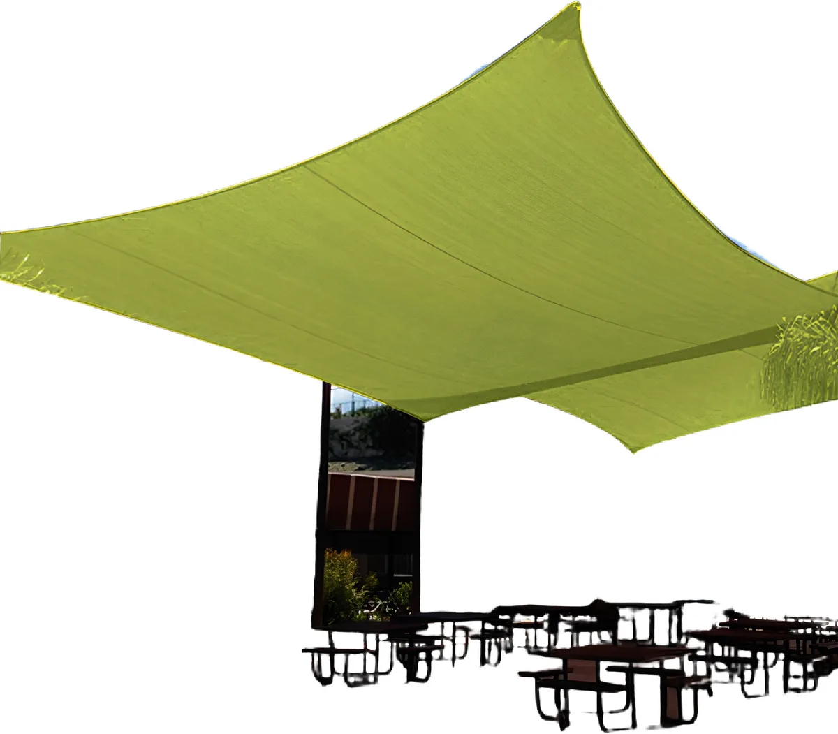 Toldo Vela Impermeable 3,6x3,6m Verde — foto principal