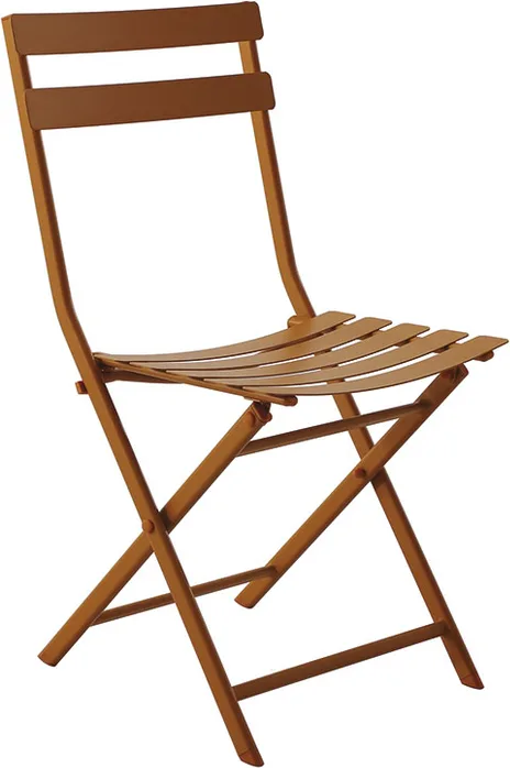 Silla Metálica Plegable Ocre — foto principal