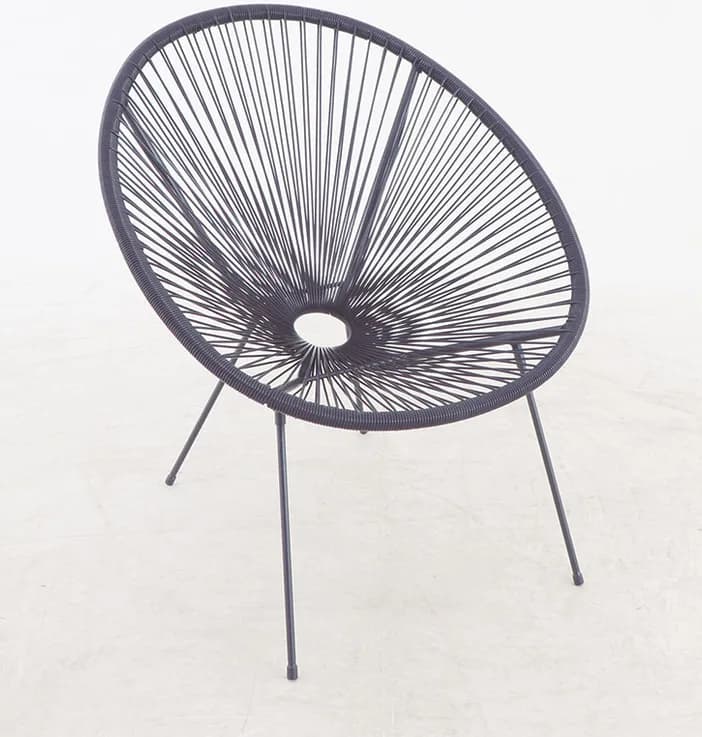 Sillón Ratán Sintético Negro — foto principal