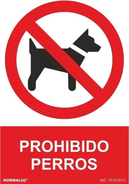 Señal Prohibido Perros PVC 0,7mm 210x300mm — foto principal