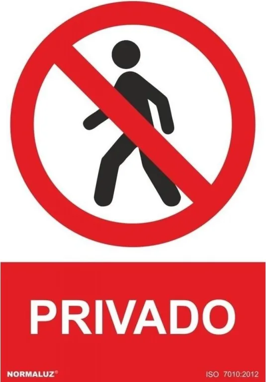Señal Privado PVC 0,7mm 210x300mm — foto principal