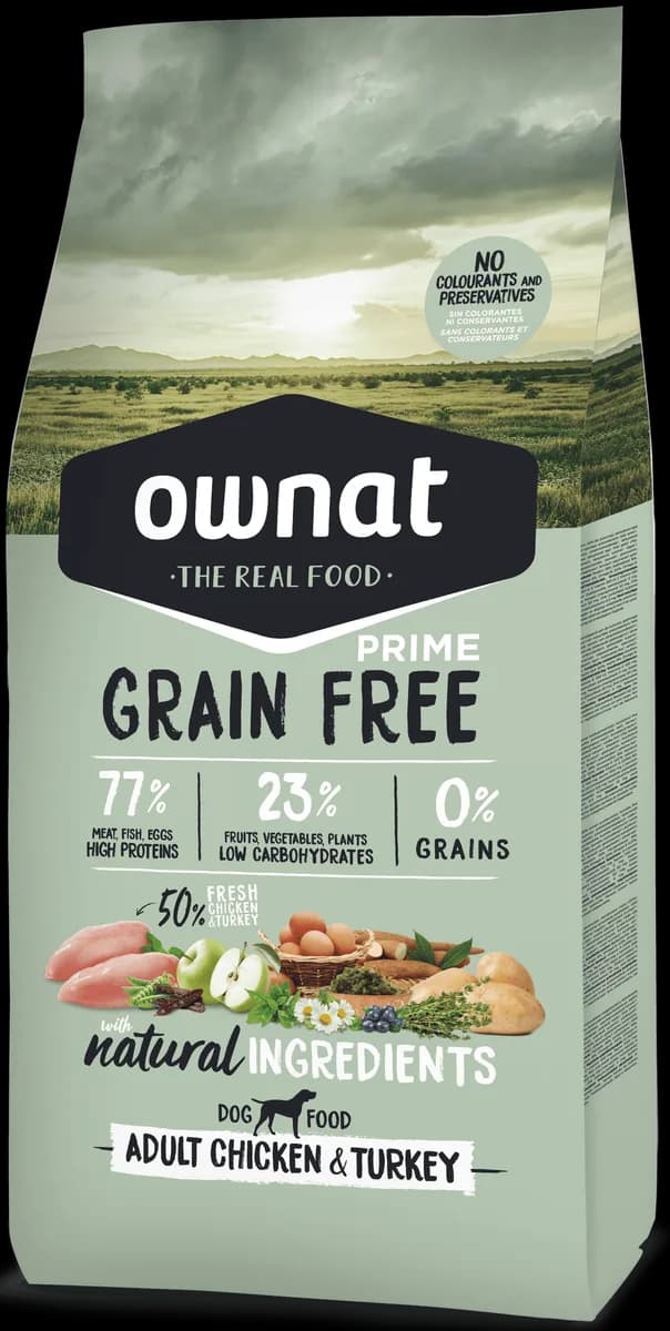 Pienso Perros Ownat Prime Grain Free Adult Pollo y Pavo 12 kg — foto principal