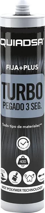 Cartucho Adhesivo Fija Plus Turbo 290 ml Negro — foto principal