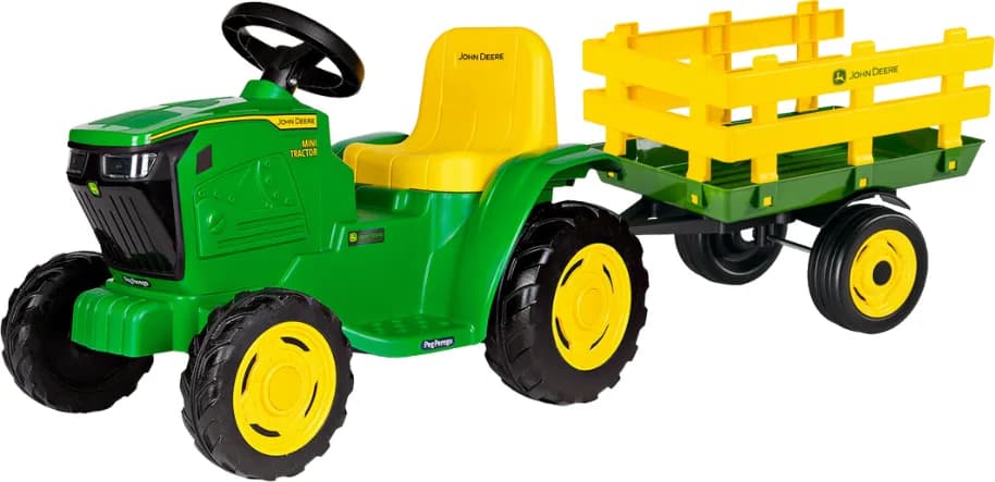 Mini Tractor Electrico John Deere 6V con remolque — foto principal