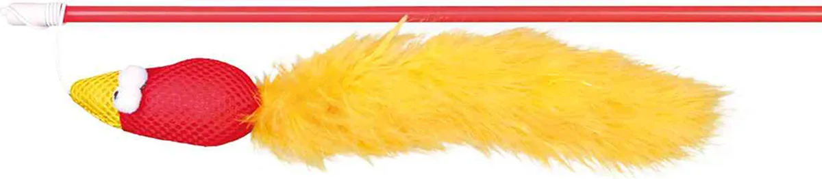 Varita de Juego con Pajaro y Plumas 50 cm — foto principal