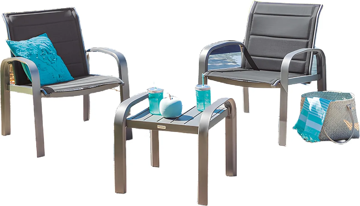 Conjunto para Jardín Elyn Antracita 2 Sillones + Mesa — foto principal