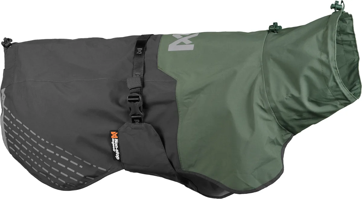 Chubasquero perros Fjord raincoat verde/gris talla 40 — foto principal
