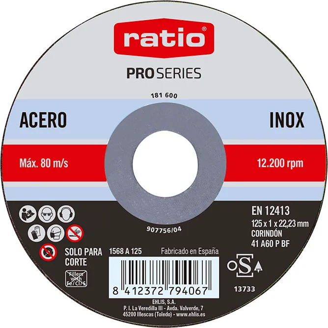Disco Corte Inox/Metal 125x1 — foto principal