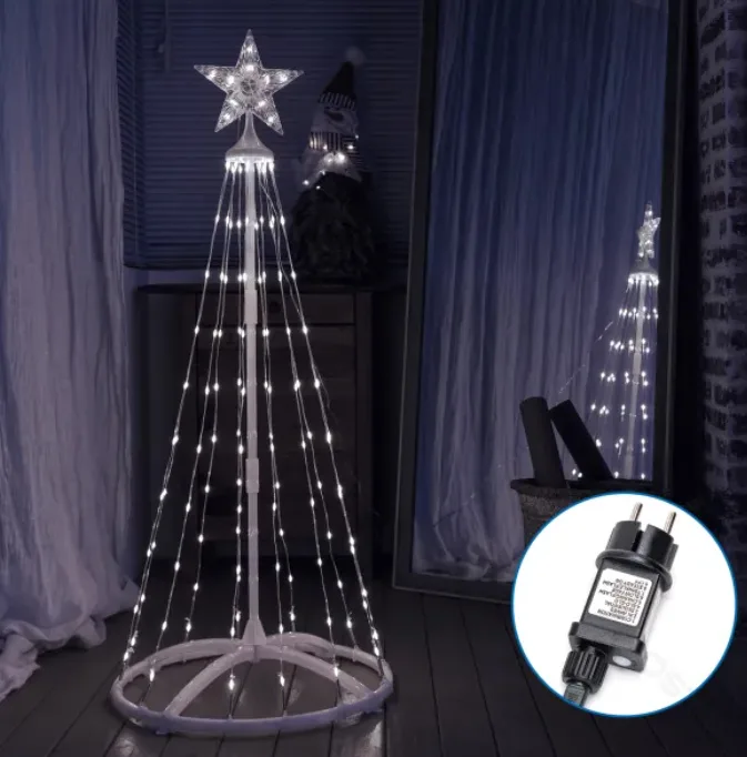 Arbol Navidad Diseño Cono Luz Blanca 1.8 Mt — foto principal