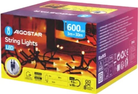 Guirnalda Luces Led Navidad Luz Calida Max 6W 30 Metros — foto principal