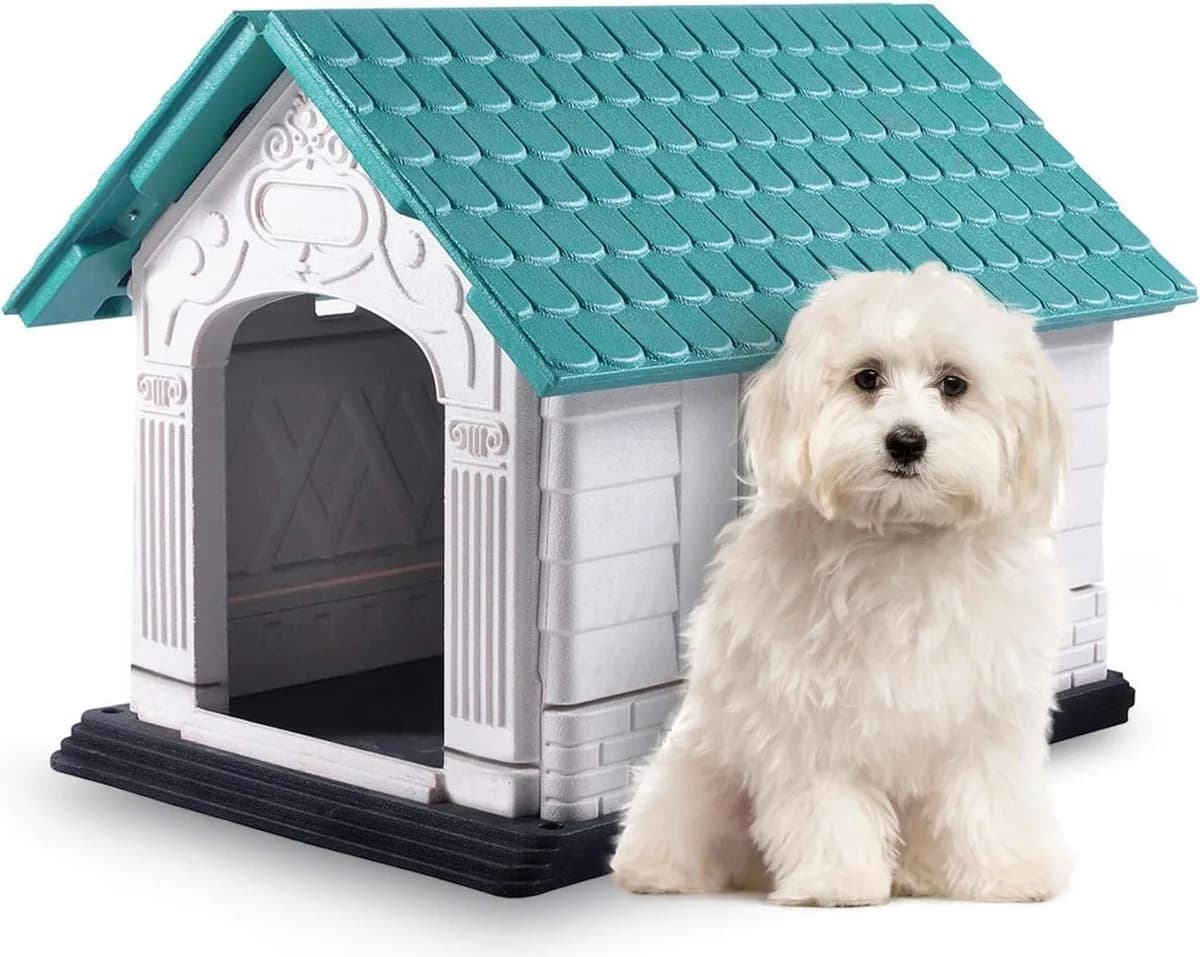 Caseta perro plastico exterior resistente Dog Villa Nobleza S — foto principal