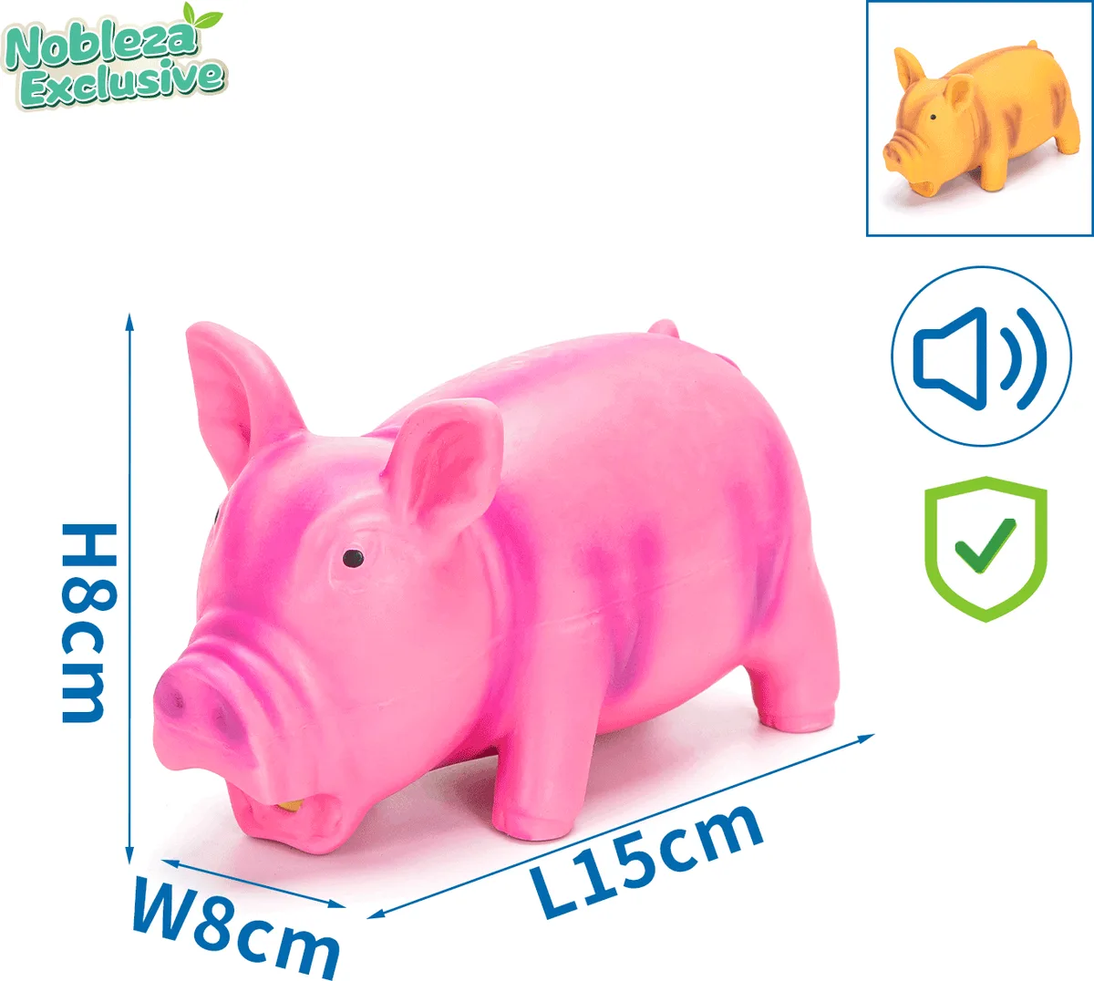 Juguete Latex Cerdito para Perro Con Sonido — foto principal
