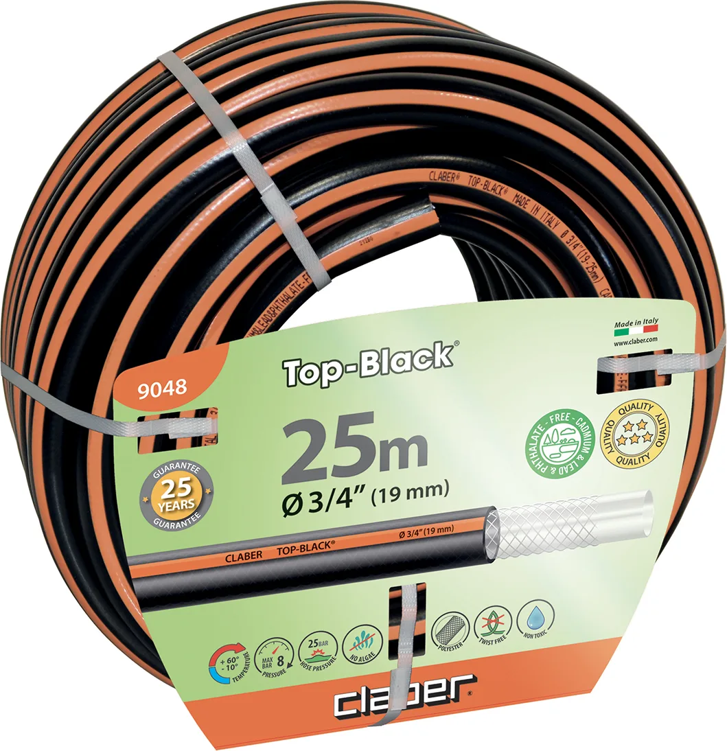 Manguera Riego Claber Top Black 25 metros 3/4 — foto principal