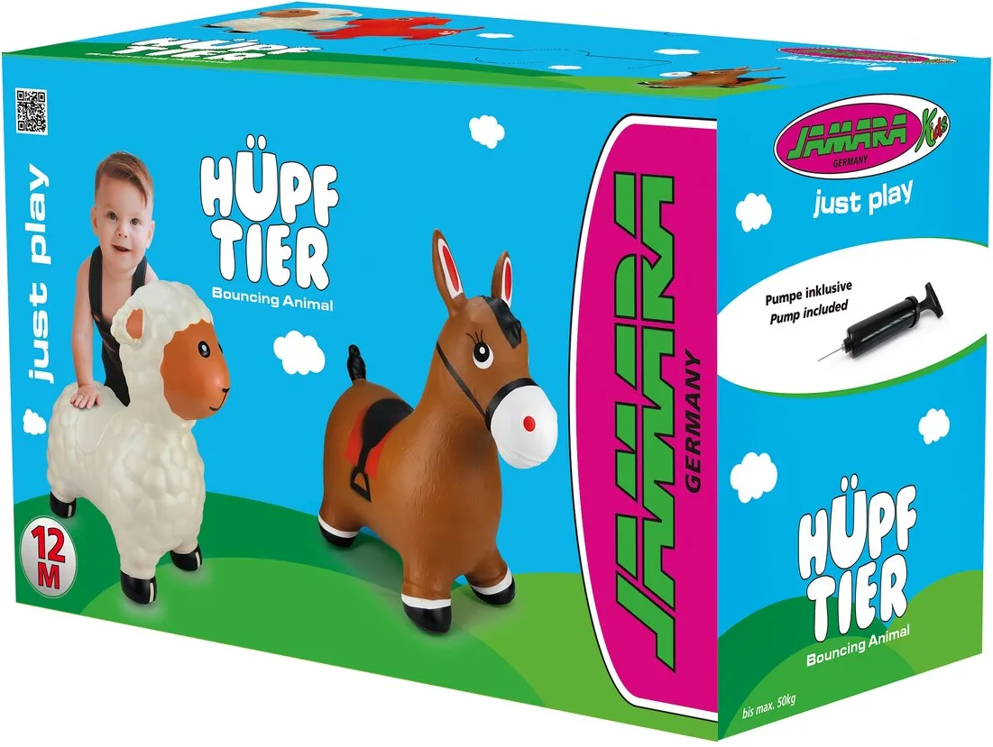 Caballo Saltarin Hinchable - Juguete Animal Marron con Bomba Incluida — foto principal